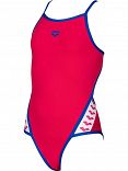 ARENA TEAM STRIPE JR SUPER FLY BACK ONE PIECE