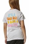 GIRLS SHORT SLEEVE FLOCK PRINT T-SHIRT