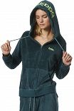 WOMEN'S VELOUR HOODIE JACKET