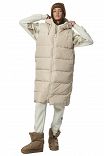 WOMEN'S KNEE-LENGTH HOODED PUFFER GILET