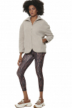 WOMEN'S OVERSIZED BOUCLE-FLEECE FULL-ZIP JACKET