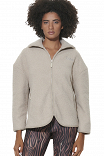 WOMEN'S OVERSIZED BOUCLE-FLEECE FULL-ZIP JACKET