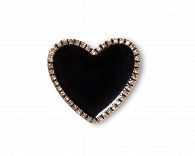 Black Heart with Gold Outline