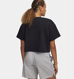 UA W VARSITY MIX HW SS CROP