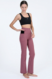 WO'S HIGH WAISTED POCKET FLARED PANTS