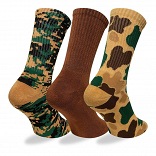 NE CAMO CREW SOCKS 3PK NEWERA