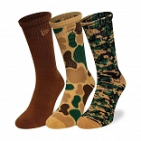 NE CAMO CREW SOCKS 3PK NEWERA