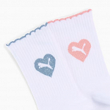 PUMA GIRLS SCALLOP EDGE SOCK 2P