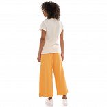 TERRY CROPPED WIDE LEG PANT