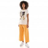 TERRY CROPPED WIDE LEG PANT