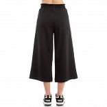 WOMEN CO/EL TERRY CROPPED WIDE LEG PANT