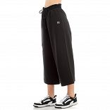 WOMEN CO/EL TERRY CROPPED WIDE LEG PANT