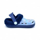 Clog with digital print and warm lining