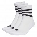 3 STRIPES CUSHIONED SPORTSWEAR MID CUT SOCKS 3 PAIR PACK