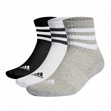 3 STRIPES CUSHIONED SPORTSWEAR MID CUT SOCKS 3 PAIR PACK