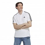 Essentials Piqué Embroidered Small Logo 3-Stripes Polo Shirt