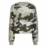 ESSENTIALS 3 STRIPES CAMO PRINT CROPPED SWEATSHIRT