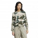 ESSENTIALS 3 STRIPES CAMO PRINT CROPPED SWEATSHIRT