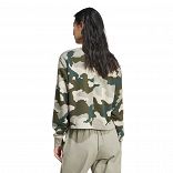 ESSENTIALS 3 STRIPES CAMO PRINT CROPPED SWEATSHIRT