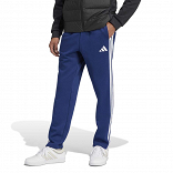 ESSENTIALS THREE STRIPES FLEECE PANTS OPEN HEM