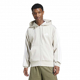 ESSENTIALS THREE STRIPES FLEECE HOODIE