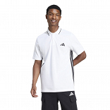 ESSENTIALS THREE STRIPES PIQUE POLO SHIRT