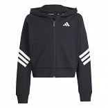 FUTURE ICONS 3 STRIPES FULL ZIP HOODED TRACK TOP