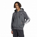 ESSENTIALS THREE STRIPES FLEECE HOODIE