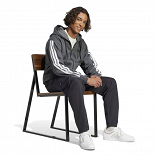 ESSENTIALS THREE STRIPES FLEECE HOODIE
