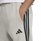 ESSENTIALS THREE STRIPES FLEECE PANTS OPEN HEM