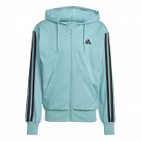 ESSENTIALS THREE STRIPES FRENCH TERRY FULLZIP HOODIE