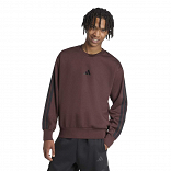 ESSENTIALS THREE STRIPES FLEECE SWEATSHIRT