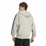 ESSENTIALS THREE STRIPES FLEECE HOODIE