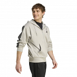 ESSENTIALS THREE STRIPES FLEECE HOODIE
