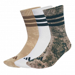 3 STRIPES  CUSHIONED CREW STONE WASH 3 PAIR PACK