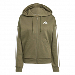 ESSENTIALS 3-STRIPES FULL-ZIP FLEECE HOODIE