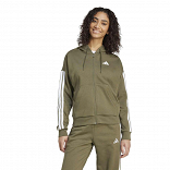 ESSENTIALS 3-STRIPES FULL-ZIP FLEECE HOODIE