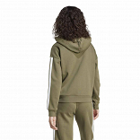 ESSENTIALS 3-STRIPES FULL-ZIP FLEECE HOODIE