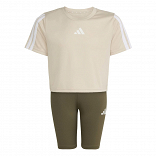 TRAIN ESSENTIALS 3-STIPES T-SHIRT SET