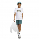 ADIDAS BOYS FRENCH TERRY SLOGAN SHORTS