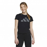 ADIDAS GIRLS ANIMAL BIG LOGO SINGLE JERSEY T-SHIRT