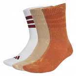 3 STRIPES  CUSHIONED CREW STONE WASH 3 PAIR PACK