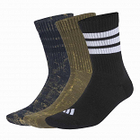 3 STRIPES  CUSHIONED CREW STONE WASH 3 PAIR PACK