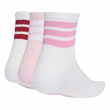 3 STRIPES CUSHIONED SPORTSWEAR MID CUT SOCKS 3 PAIR PACK