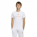 ADIDAS BOYS SLOGAN SINGLE JERSEY T-SHIRT