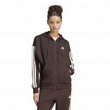 ESSENTIALS 3-STRIPES FULL-ZIP FLEECE HOODIE