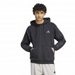 Essentials 3-Stripes Fleece Full-Zip Hoodie
