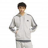 Essentials 3-Stripes Fleece Full-Zip Hoodie