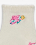 NHG 3PK GIRLS FLOWRAL SOCK