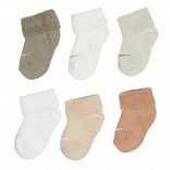 6PK TERRY CUFFED INFANT SOCK